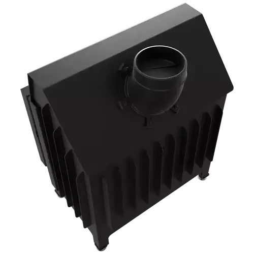 Топка Kratki ZIBI/L/BS, угловое стекло слева черная футеровка