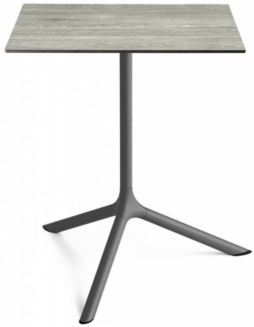 Стол ламинированный обеденный Tripe Maxi антрацит, состаренный серый дуб 700х700х740 мм Стол ламинированный обеденный Tripe Maxi антрацит, состаренный серый дуб 700х700х740 мм