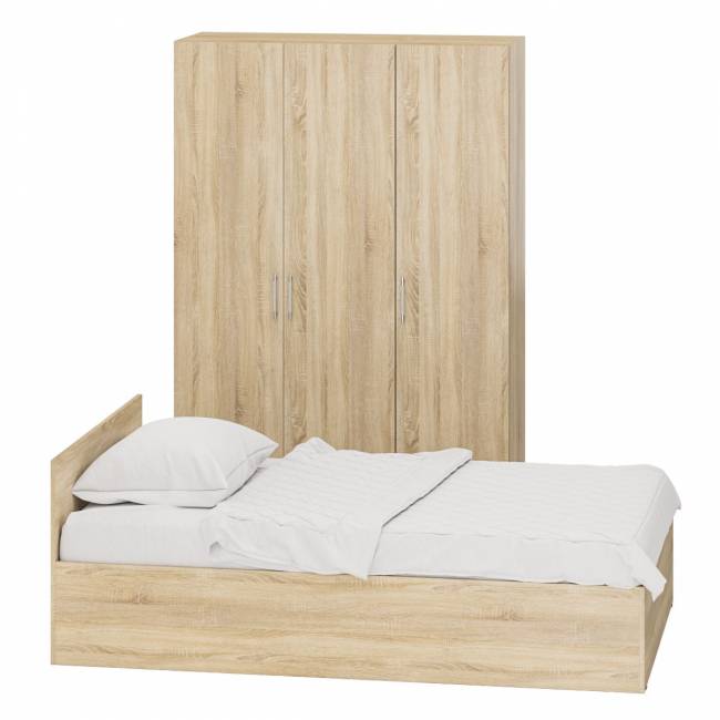 Спальный гарнитур № 1 Стандарт с кроватью 1200 цвет дуб сонома