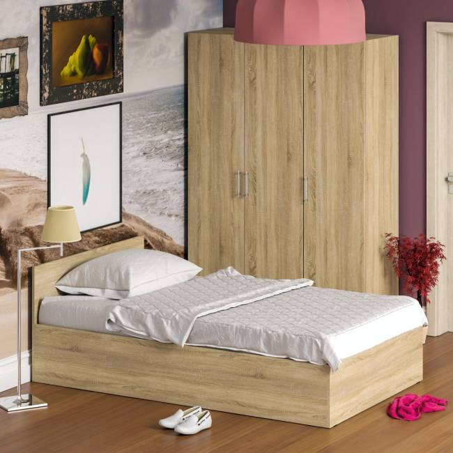 Спальный гарнитур № 1 Стандарт с кроватью 1200 цвет дуб сонома