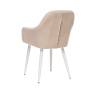 Стул с подлокотниками Leset Слим, каркас Белый, велюр Бежевый Бежевый Белый Стул с подлокотниками Leset Слим, каркас Белый, велюр Бежевый Бежевый Белый