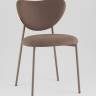 Стул Rina велюр коричневый каркас бежево-серый