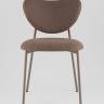 Стул Rina велюр коричневый каркас бежево-серый