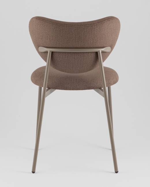 Стул Rina велюр коричневый каркас бежево-серый