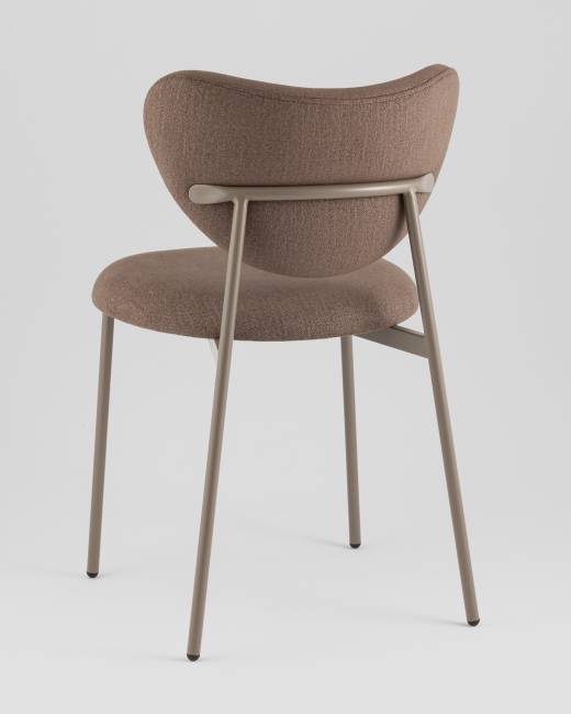 Стул Rina велюр коричневый каркас бежево-серый