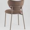 Стул Rina велюр коричневый каркас бежево-серый