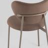 Стул Rina велюр коричневый каркас бежево-серый