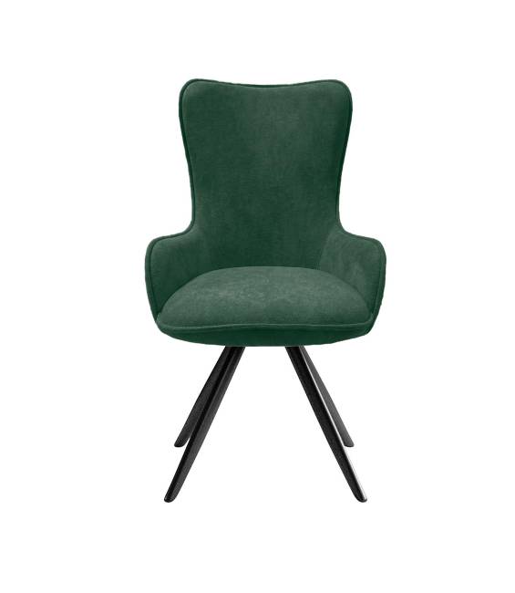 Стул DikLine 333 поворотный TW14 зеленый, ножки черные