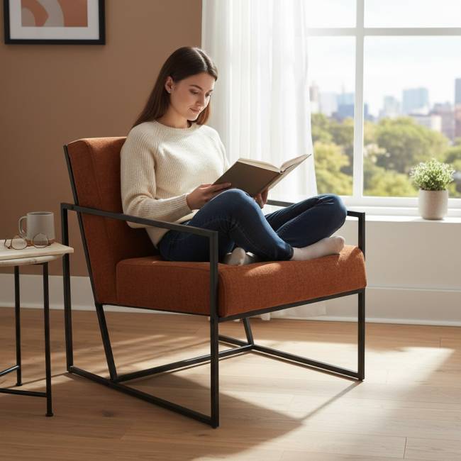 Кресло Алекс шенилл терракотовый