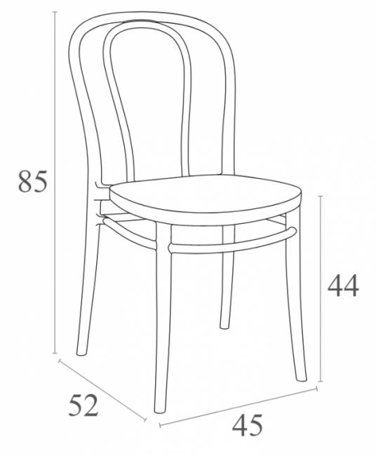 Стул пластиковый Victor оливковый 450х520х850 мм