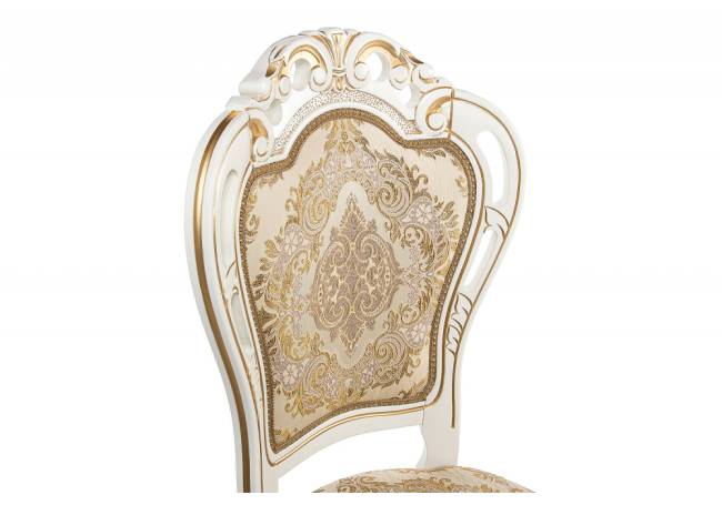 Стул деревянный Bronte молочный с патиной