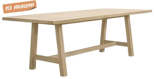 Стол деревянный обеденный Ravona 230 натуральный 2300х1000х750 мм