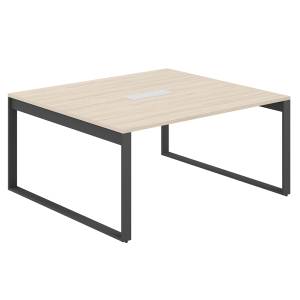 AG.1616.AR.72.AN / Стол для переговоров 1600х1638х750 / профиль О-образный: 70х20 антрацит; лючок: серебро; столешница: ак.равелло