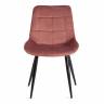 Стул ABRUZZO ( mod. 8060 ) металл/велюр, 54 х 62 х 83 см, коралловый (HLR 44)/черный (Комплект из 4 шт.) коралловый металл/велюр