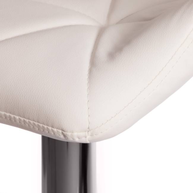 Стул барный BIAGGIO (mod. KY717) / 1 шт. в упаковке металл/экокожа, 44*50*83-103 см, белый/хром белый металл/экокожа