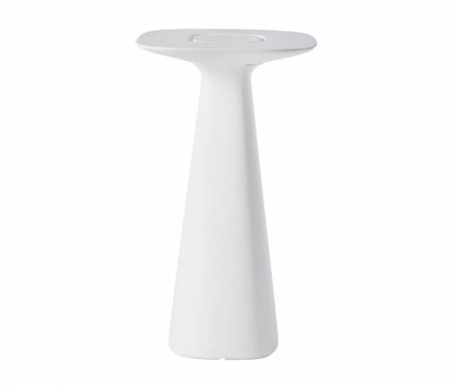 Стол пластиковый барный светящийся Amelie Up Lighting IN белый 615х615х1100 мм