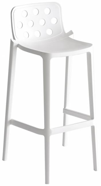 Стул пластиковый барный Isidoro 76 белый 480х460х970 мм