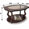 Стол журнальный Берже 3С темно-коричневый