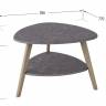 Стол журнальный Бруклин серый бетон/дуб сонома