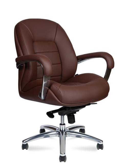 Кресло офисное / Гранд LB браун / Grand LB brown  / коричневая экокожа