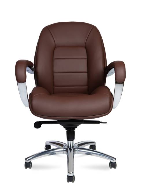 Кресло офисное / Гранд LB браун / Grand LB brown  / коричневая экокожа