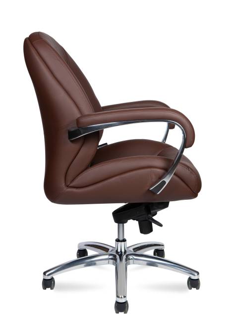 Кресло офисное / Гранд LB браун / Grand LB brown  / коричневая экокожа