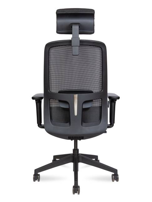 Кресло офисное / Алтай / Altai  / черный пластик / черная сетка / черная ткань