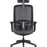 Кресло офисное / Алтай / Altai  / черный пластик / черная сетка / черная ткань