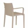 Стул Turn, пластик капучино с подлокотниками