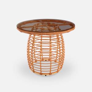 Стол Lotus D930 СТ обеденный (с упаковкой) Индийское дерево, RAL 1014, CT.Бронза