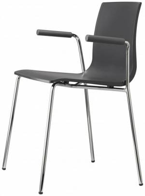 Кресло пластиковое Scab Design, Alice хром, антрацит