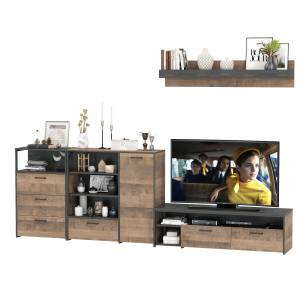 Набор мебели для гостиной Трувор № 12 цвет дуб гранж песочный/интра