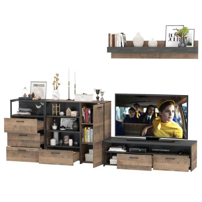 Набор мебели для гостиной Трувор № 12 цвет дуб гранж песочный/интра