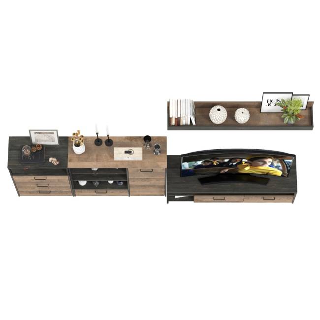 Набор мебели для гостиной Трувор № 12 цвет дуб гранж песочный/интра