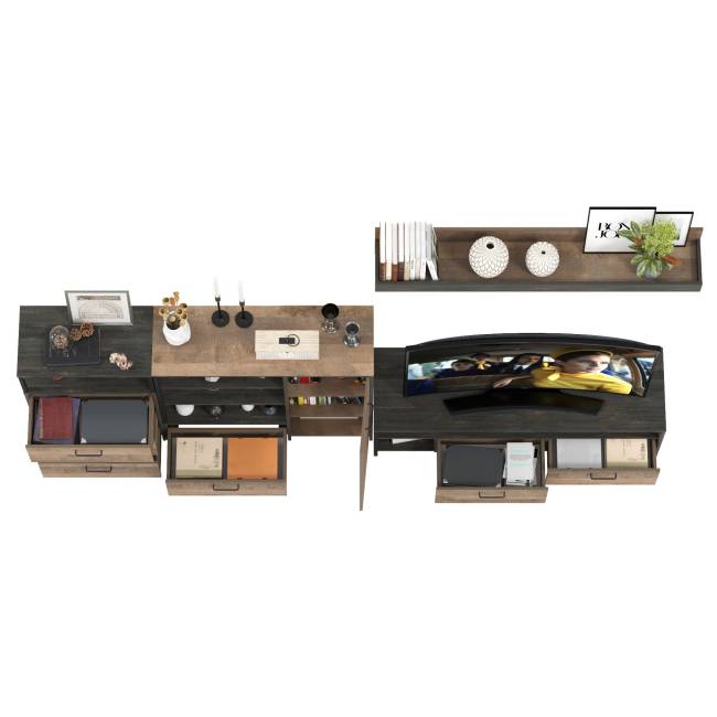 Набор мебели для гостиной Трувор № 12 цвет дуб гранж песочный/интра