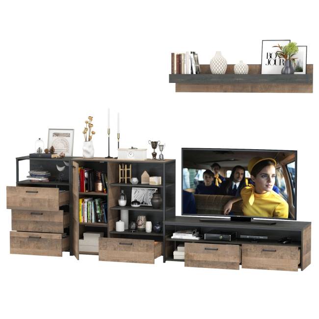 Набор мебели для гостиной Трувор № 12 цвет дуб гранж песочный/интра