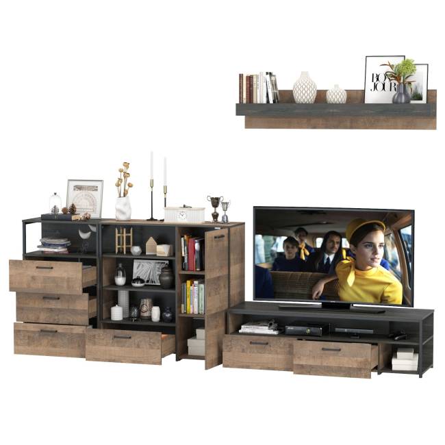 Набор мебели для гостиной Трувор № 12 цвет дуб гранж песочный/интра