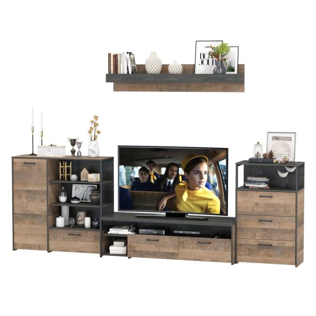 Набор мебели для гостиной Трувор № 12 цвет дуб гранж песочный/интра