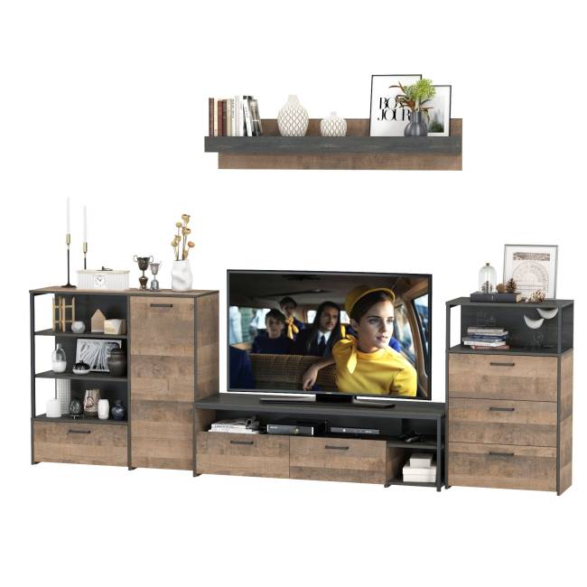 Набор мебели для гостиной Трувор № 12 цвет дуб гранж песочный/интра