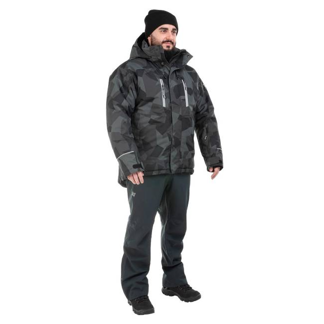 Куртка зимняя АРКТИКА, 15/15 К, цв. серый/черный, Шелтер р.М (T-N-AJ-М-48/176-G) NISUS