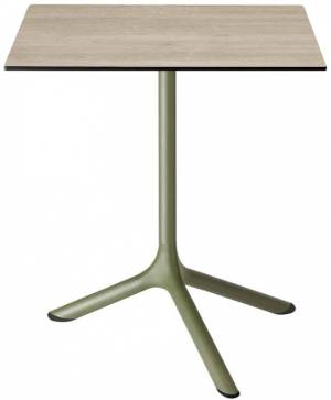 Стол ламинированный обеденный Tripe оливковый, состаренный дуб тортора 600х600х740 мм