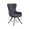 Стул DikLine 333 поворотный TW11 серый, ножки черные