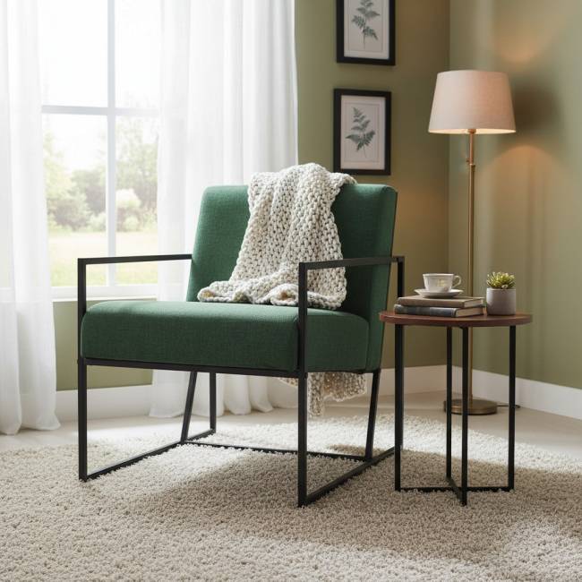 Кресло Алекс шенилл зеленый