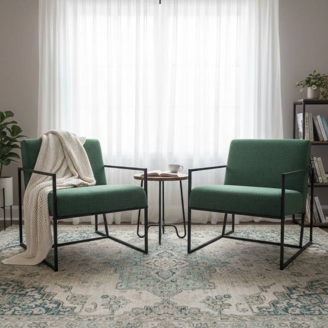 Кресло Алекс шенилл зеленый