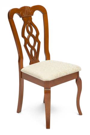 Стул Афродита/ Aphrodite/1 шт. в упаковке дерево гевея, 46х54х99см, Espresso (дуб в красноту), ткань кремовая с рисунком (3321) Espresso (дуб в красноту) дерево гевея