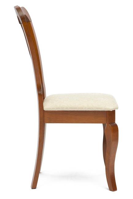 Стул Афродита/ Aphrodite/1 шт. в упаковке дерево гевея, 46х54х99см, Espresso (дуб в красноту), ткань кремовая с рисунком (3321) Espresso (дуб в красноту) дерево гевея