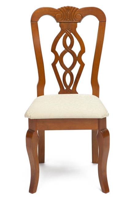 Стул Афродита/ Aphrodite/1 шт. в упаковке дерево гевея, 46х54х99см, Espresso (дуб в красноту), ткань кремовая с рисунком (3321) Espresso (дуб в красноту) дерево гевея