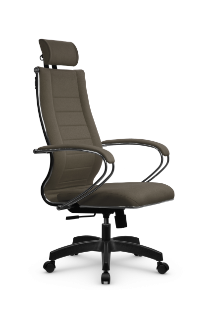 Кресло МЕТТА B 2m 34P/подл.127/осн.001, рогожка b коричневый