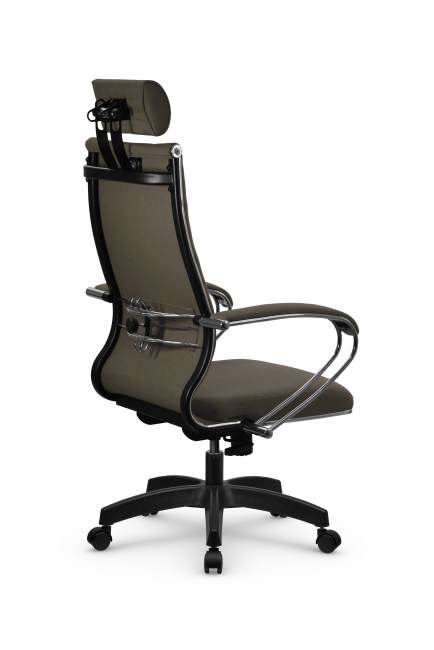 Кресло МЕТТА B 2m 34P/подл.127/осн.001, рогожка b коричневый