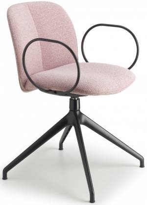 Кресло офисное с обивкой Mentha Pop черный, розовый 540х550х820 мм